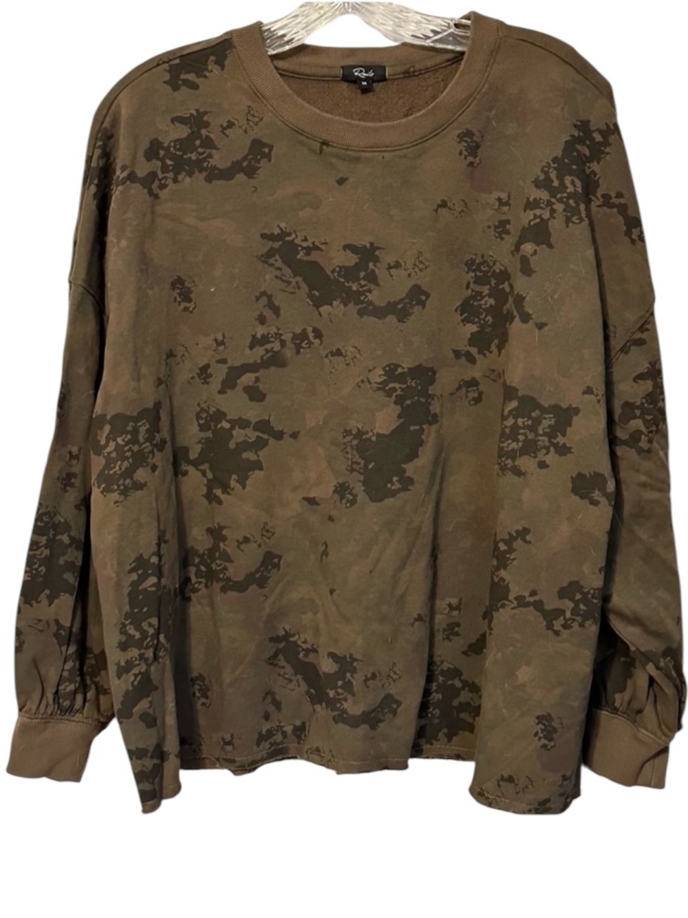Rails Reeves Knox Camo Sweatshirt Grunge gorp Woodland Forest Indie Utility M